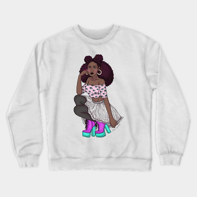 Girl Power Crewneck Sweatshirt by @isedrawing